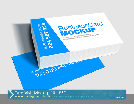 طرح لایه باز پیش نمایش کارت ویزیت – Card Visit Mockup 10