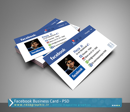 طرح لایه باز کارت ویزیت فیس بوک