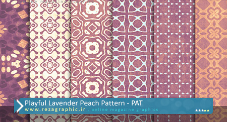 Playful Lavender Peach Pattern ( www.rezagraphic.ir )