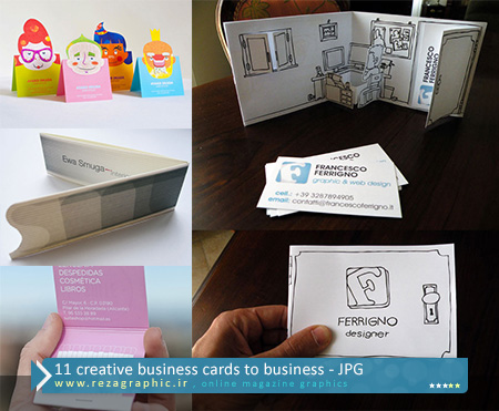 ۱۱ creative business cards to business ( www.rezagraphic.ir )