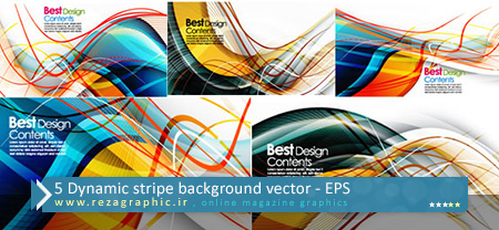 ۵ Dynamic stripe background vector ( www.rezagraphic.ir )
