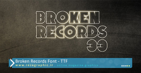 Broken Records Font ( www.rezagraphic.ir )