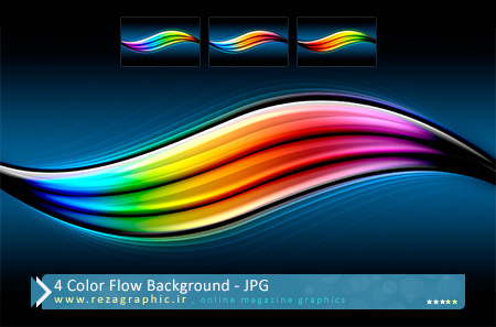 ۴ Color Flow Background ( www.rezagraphic.ir )