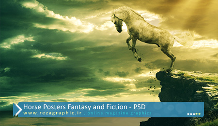 Horse Posters Fantasy and Fiction PSD ( www.rezagraphic.ir )