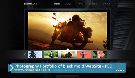 Photography Portfolio of black mold WebSite PSD ( www.rezagraphic.ir )