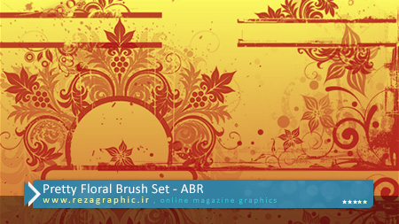 Pretty Floral Brush Set ( www.rezagraphic.ir )