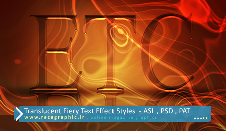 Translucent Fiery Text Effect Styles  PSD ( www.rezagraphic.ir )