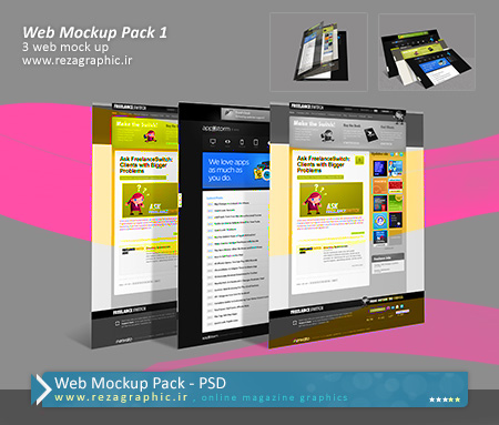 Web Mockup Pack PSD ( www.rezagraphic.ir )