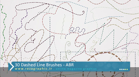 ۳۰ Dashed Line Brushes ( www.rezagraphic.ir )