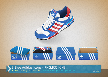 ۵ Blue Adidas Icons ( www.rezagraphic.ir )