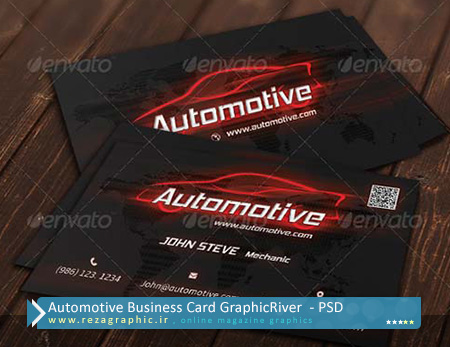 Automotive Business Card GraphicRiver PSD ( www.rezagraphic.ir )