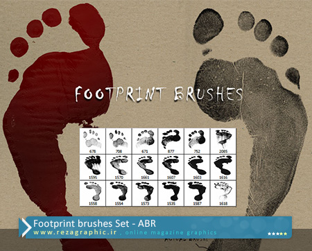 Footprint brushes Set ( www.rezagraphic.ir )