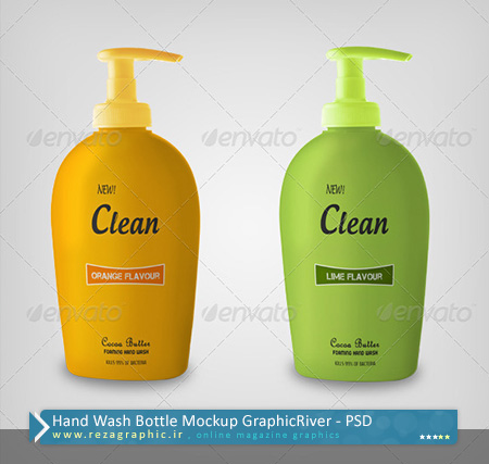 Hand Wash Bottle Mockup GraphicRiver PSD ( www.rezagraphic.ir )