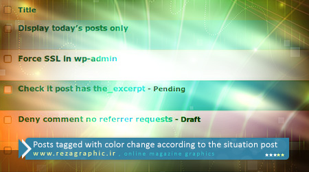 Posts tagged with color change according to the situation post ( www.rezagraphic.ir )