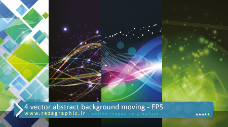 ۴ vector abstract background moving ( www.rezagraphic.ir )