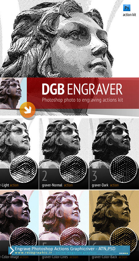 Engrave Photoshop Actions Graphicriver ( www.rezagraphic.ir )
