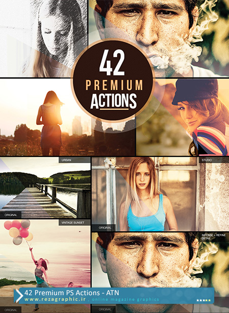 ۴۲ Premium PS Actions ( www.rezagraphic.ir )