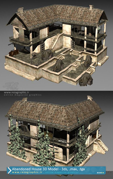 Abandoned House 3D Model ( www.rezagraphic.ir )