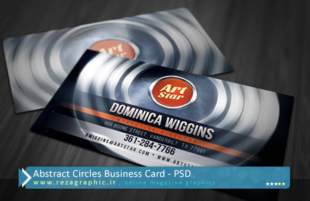 Abstract Circles Business Card PSD ( www.rezagraphic.ir )
