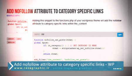 Add nofollow attribute to category specific links WP ( www.rezagraphic.ir )