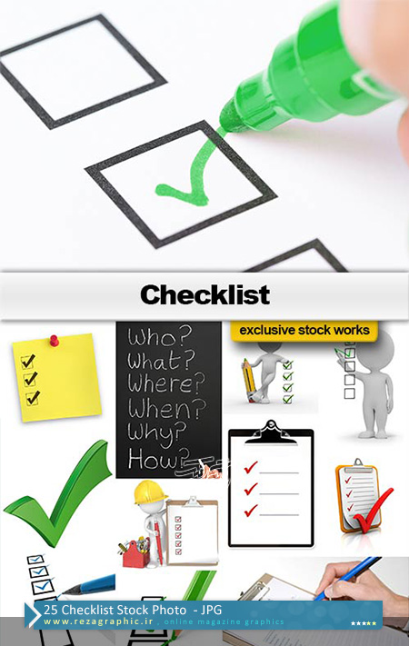 ۲۵ Checklist Stock Photo  ( www.rezagraphic.ir )