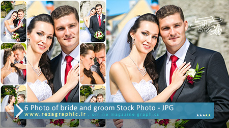 ۶ Photo of bride and groom Stock Photo ( www.rezagraphic.ir )
