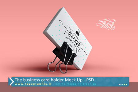 The business card holder Mock Up PSD ( www.rezagraphic.ir )