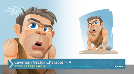 Caveman Vector Character ( www.rezagraphic.ir )