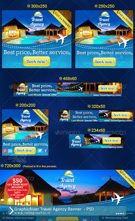 GraphicRiver Travel Agency Banner  PSD ( www.rezagraphic.ir )