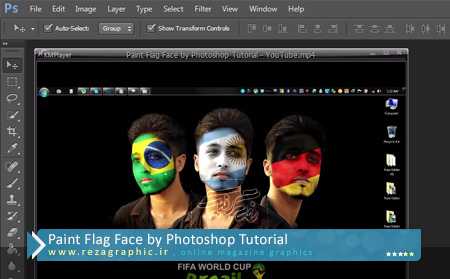 Paint Flag Face by Photoshop Tutorial ( www.rezagraphic.ir )