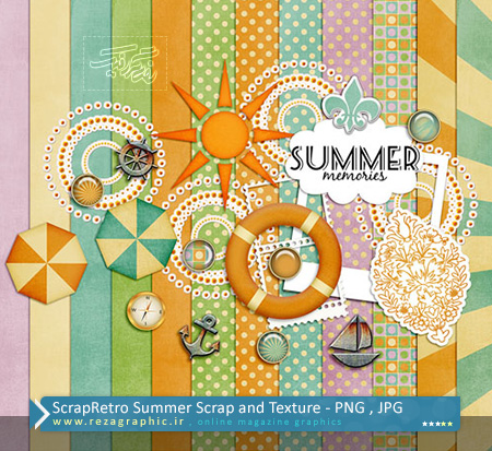 ScrapRetro Summer Scrap and Texture ( www.rezagraphic.ir )