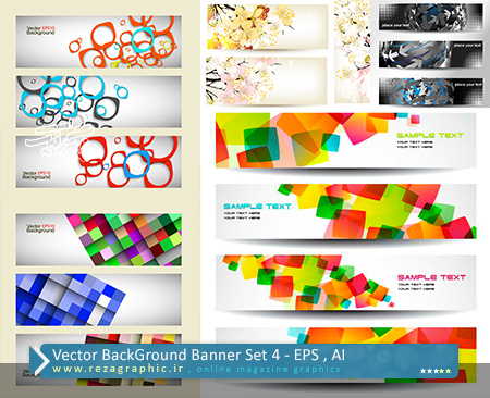 Vector BackGround Banner Set 4 ( www.rezagraphic.ir )