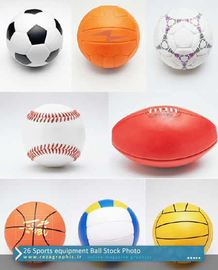 ۲۶ Sports equipment Ball Stock Photo ( www.rezagraphic.ir )