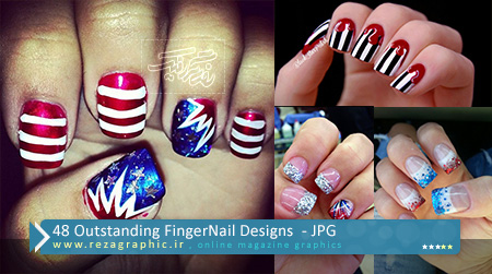 ۴۸ Outstanding FingerNail Designs ( www.rezagraphic.ir )