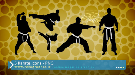 ۵ Karate Icons ( www.rezagraphic.ir )