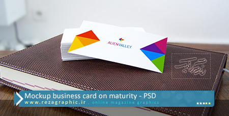 Mockup business card on maturity ( www.rezagraphic.ir )