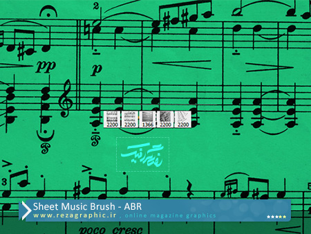 Sheet Music Brush ( www.rezagraphic.ir )