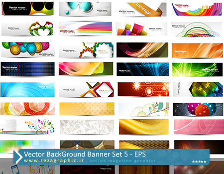 Vector BackGround Banner Set 5 ( www.rezagraphic.ir )