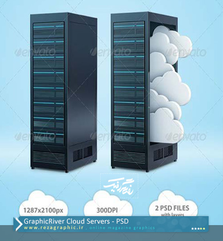 GraphicRiver Cloud Servers PSD ( www.rezagraphic.ir )