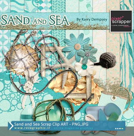 Sand and Sea Scrap Clip ART ( www.rezagraphic.ir )