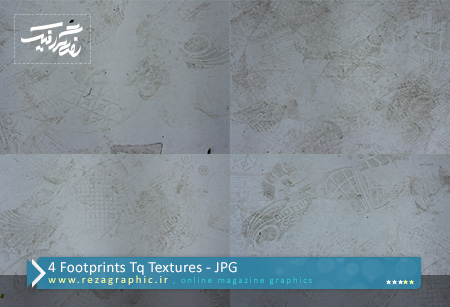 ۴ Footprints Tq Textures ( www.rezagraphic.ir )