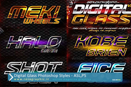 Digital Glass Photoshop Styles ( www.rezagraphic.ir )