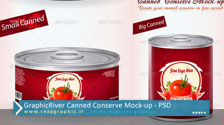 GraphicRiver Canned Conserve Mock-up ( www.rezagraphic.ir )