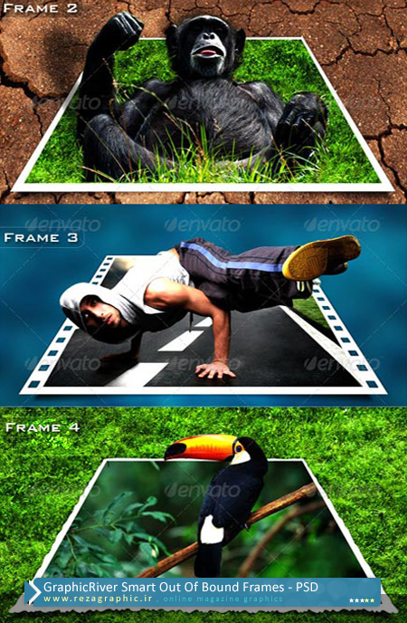 GraphicRiver Smart Out Of Bound Frames ( www.rezagraphic.ir )