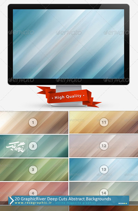 ۲۰ GraphicRiver Deep Cuts Abstract Backgrounds ( www.rezagraphic.ir )