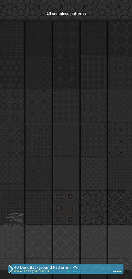 ۴۰ Dark Background Patterns ( www.rezagraphic.ir )