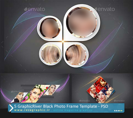 ۵ GraphicRiver Black Photo Frame Template ( www.rezagraphic.ir )