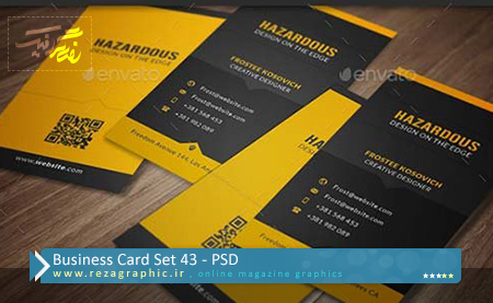 Business Card Set 43 PSD ( www.rezagrapطرح لایه باز کارت ویزیت سری چهل و سومhic.ir )