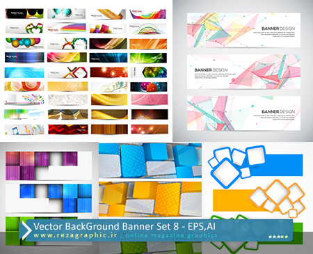 Vector BackGround Banner Set 8 ( www.rezagraphic.ir )
