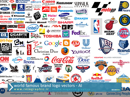 logo world famous brand logo vector ( www.rezagraphic.ir )